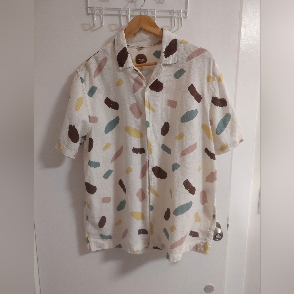 Common People Clothing Men's Patterned Short Sleeve Shirt - Multicolor
